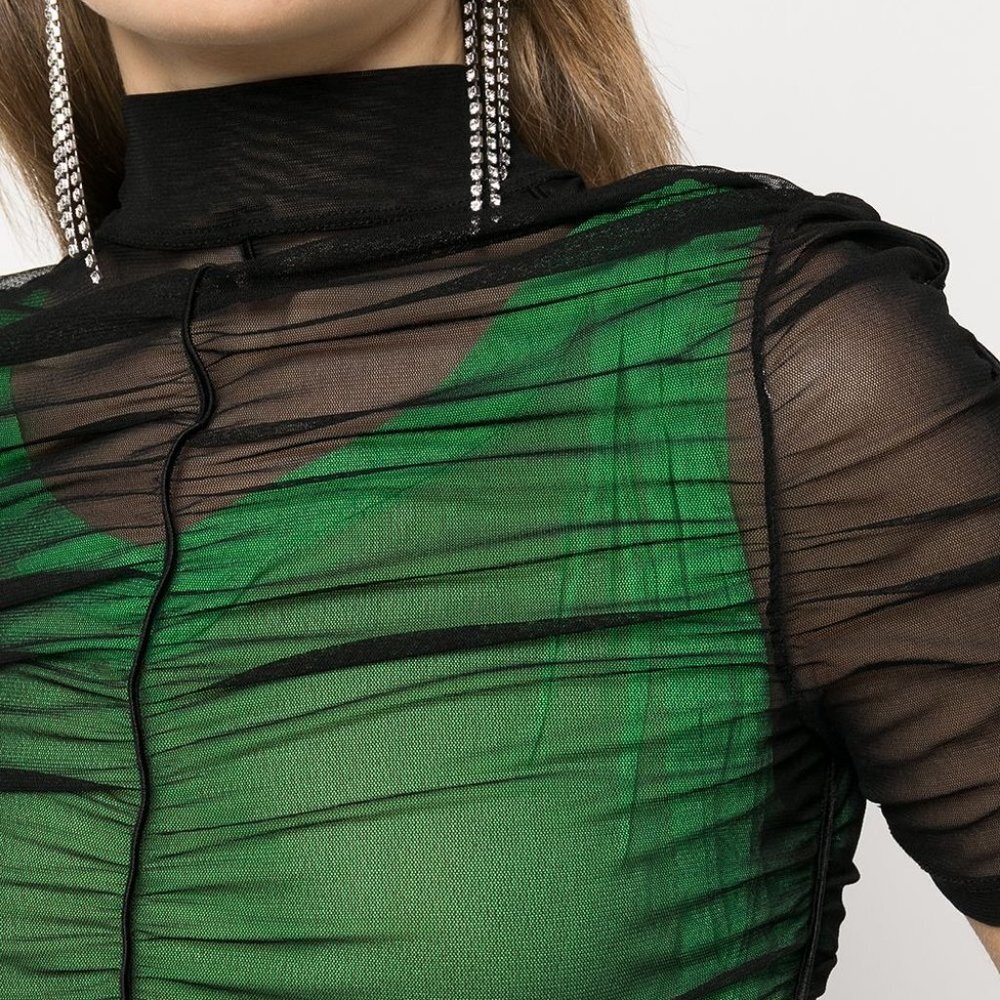 Alexander Wang Double Layer Top In Stretch Mesh B… - image 6